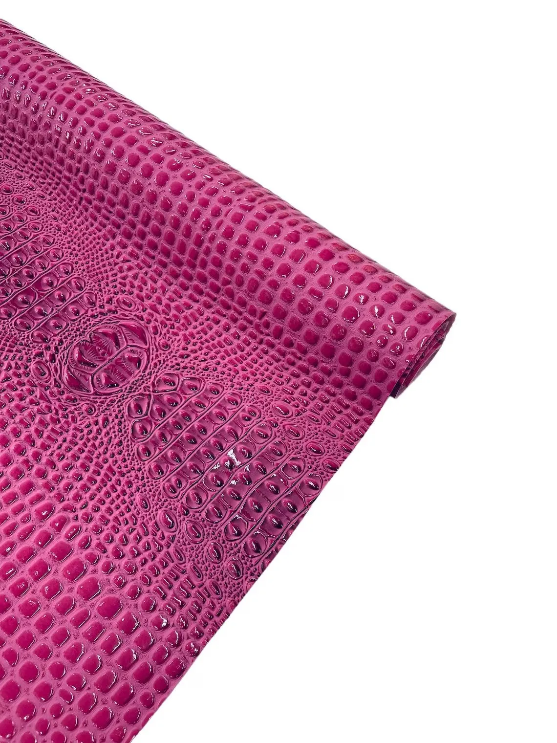 Faux Shiny Gator Print on Vinyl Fabric - High Quality Faux Animal Print Skin Vinyl Sold by Yard