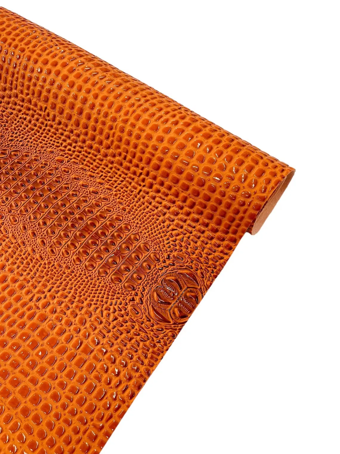 Faux Shiny Gator Print on Vinyl Fabric - High Quality Faux Animal Print Skin Vinyl Sold by Yard