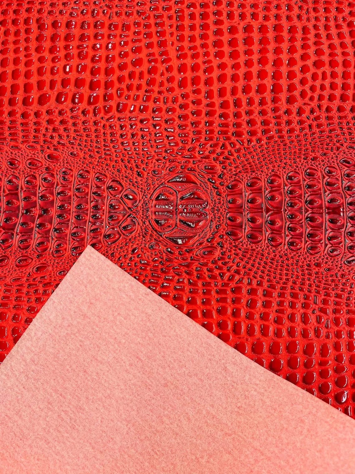 Faux Shiny Gator Print on Vinyl Fabric - High Quality Faux Animal Print Skin Vinyl Sold by Yard