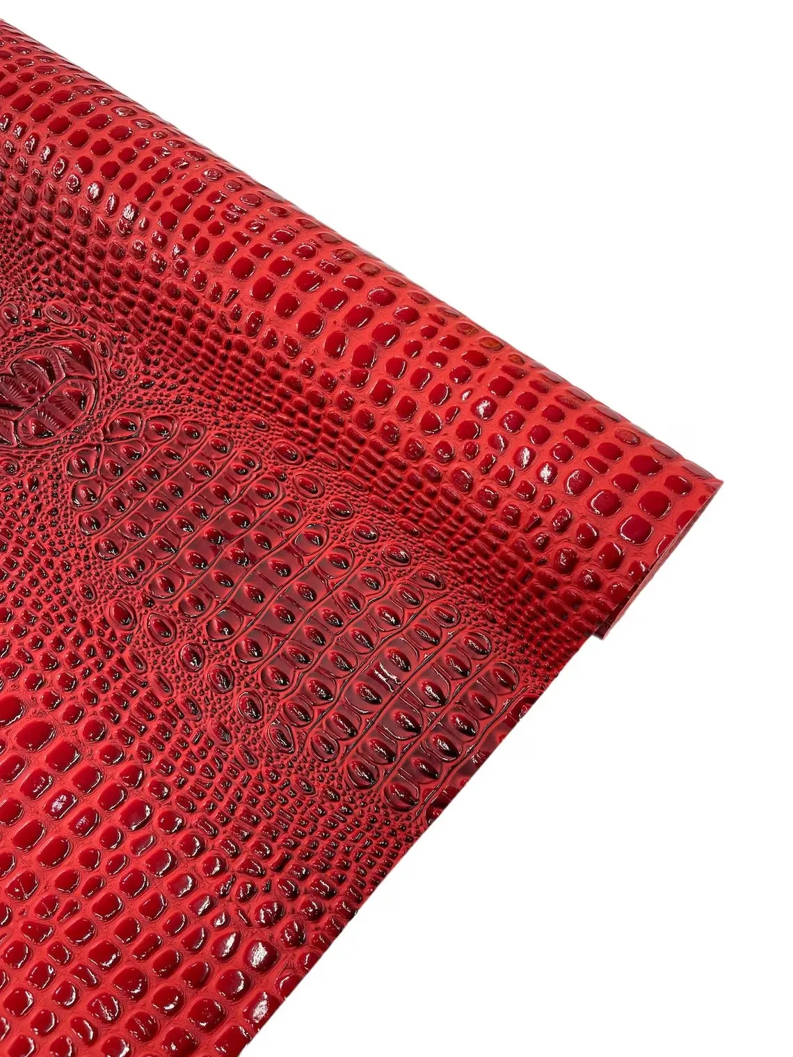 Faux Shiny Gator Print on Vinyl Fabric - High Quality Faux Animal Print Skin Vinyl Sold by Yard