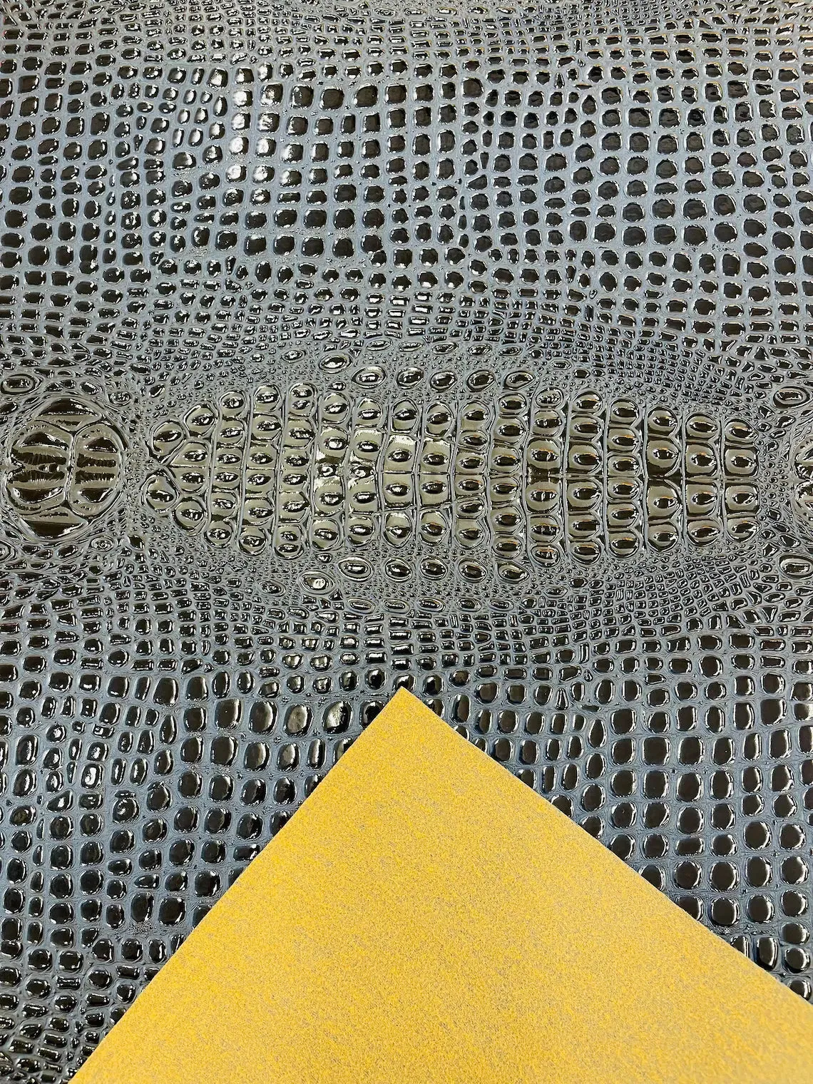 Faux Shiny Gator Print on Vinyl Fabric - High Quality Faux Animal Print Skin Vinyl Sold by Yard