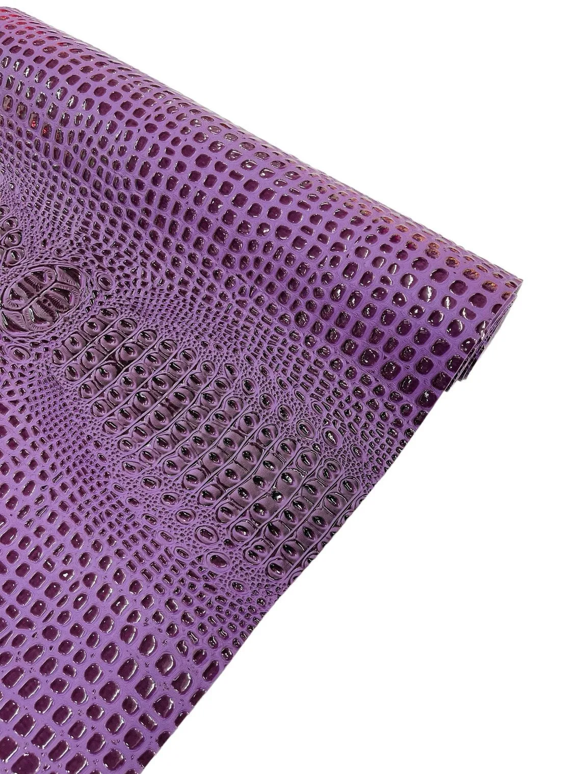 Faux Shiny Gator Print on Vinyl Fabric - High Quality Faux Animal Print Skin Vinyl Sold by Yard