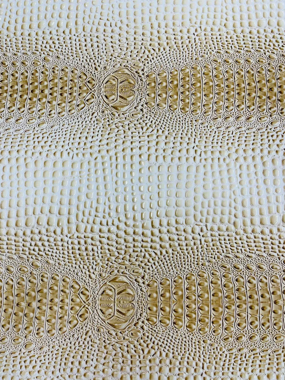 Faux Shiny Gator Print on Vinyl Fabric - High Quality Faux Animal Print Skin Vinyl Sold by Yard