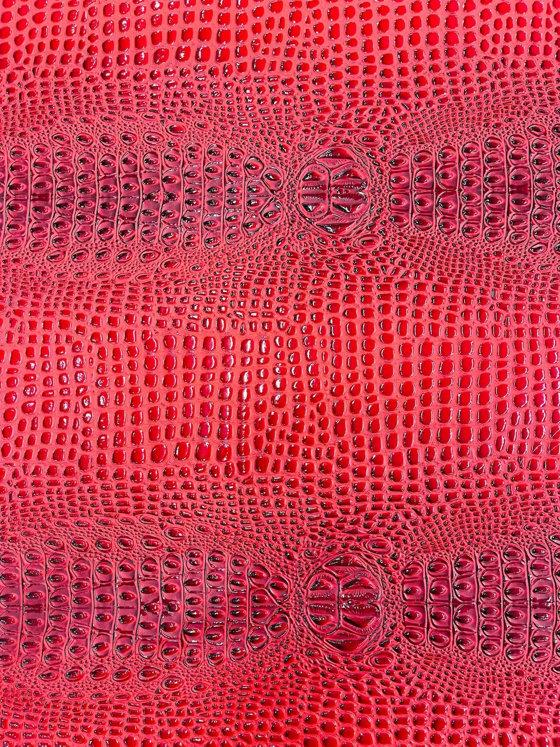 Faux Shiny Gator Print on Vinyl Fabric - High Quality Faux Animal Print Skin Vinyl Sold by Yard