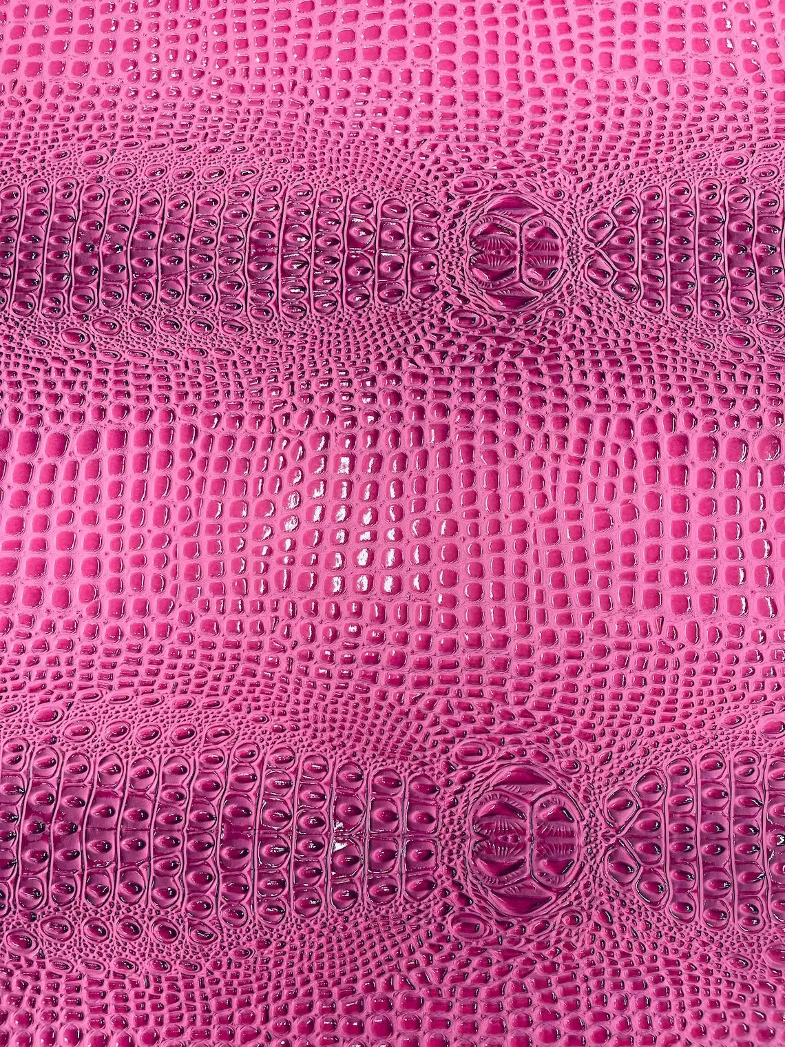 Faux Shiny Gator Print on Vinyl Fabric - High Quality Faux Animal Print Skin Vinyl Sold by Yard