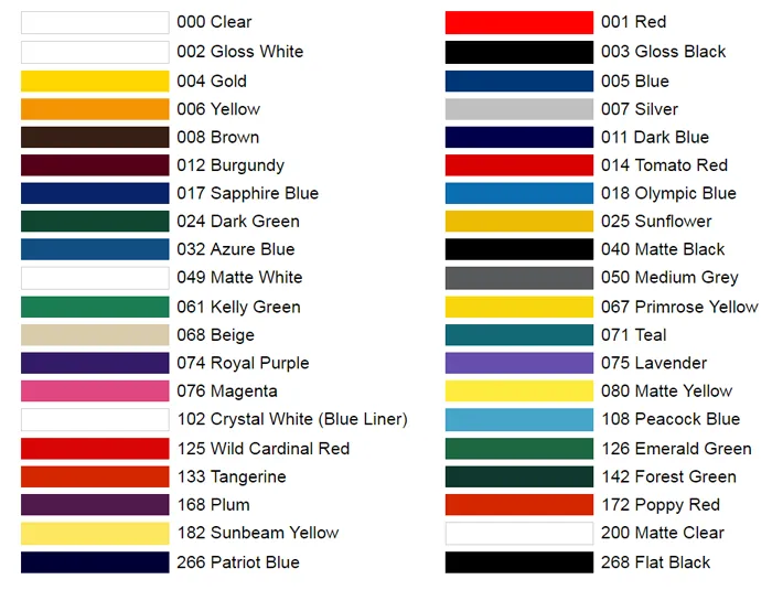 FDC 4200 Series Calendered High Gloss Vinyl - 30" Wide