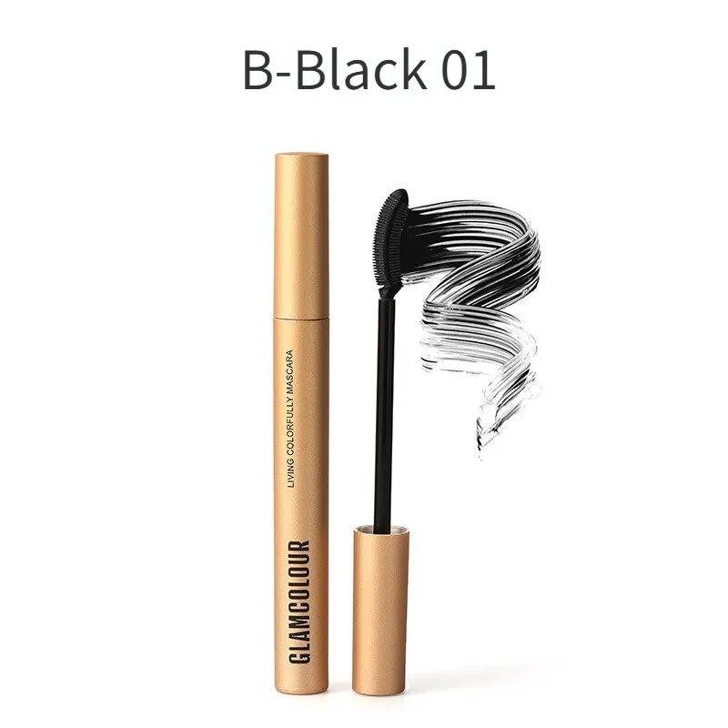 Flytonn 4 Color Fine Brush Mascara Color Fine Brush 3D Mascara Lasting and Not Easy To Smudge Cosmetics Blue Black Mascara