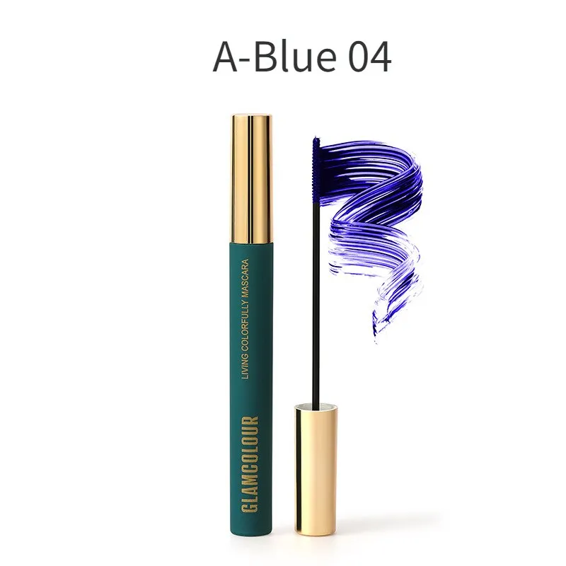 Flytonn 4 Color Fine Brush Mascara Color Fine Brush 3D Mascara Lasting and Not Easy To Smudge Cosmetics Blue Black Mascara