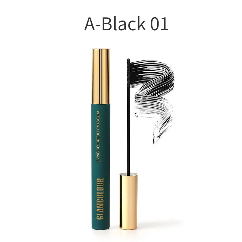 Flytonn 4 Color Fine Brush Mascara Color Fine Brush 3D Mascara Lasting and Not Easy To Smudge Cosmetics Blue Black Mascara