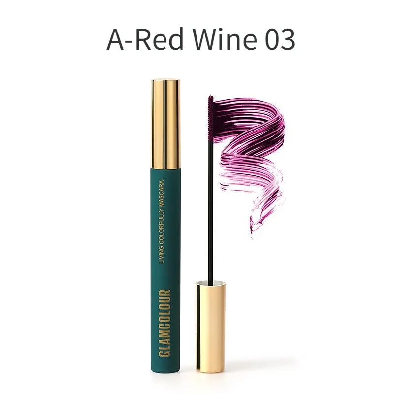 Flytonn 4 Color Fine Brush Mascara Color Fine Brush 3D Mascara Lasting and Not Easy To Smudge Cosmetics Blue Black Mascara