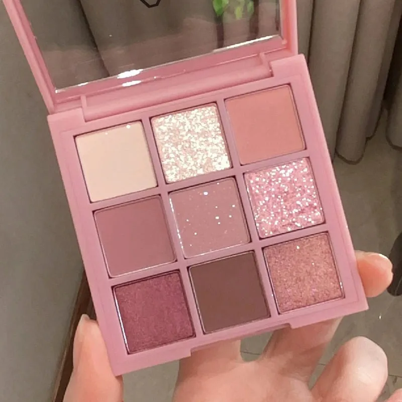Flytonn 9 Color Make Up Palette Matte Shimmer Glitter Eye Shadow Beauty Cosmetics Tools Eyeshadow Palette Matte Earth Eye Shadow