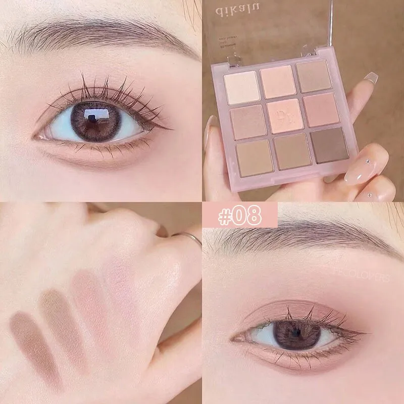 Flytonn 9 Colors Sakura Christmas Palette Shimmer Shine Eyeshadow Palette Matte Glitter Eyeshadow Palette Shiny Eye Pigments Eye Shadow