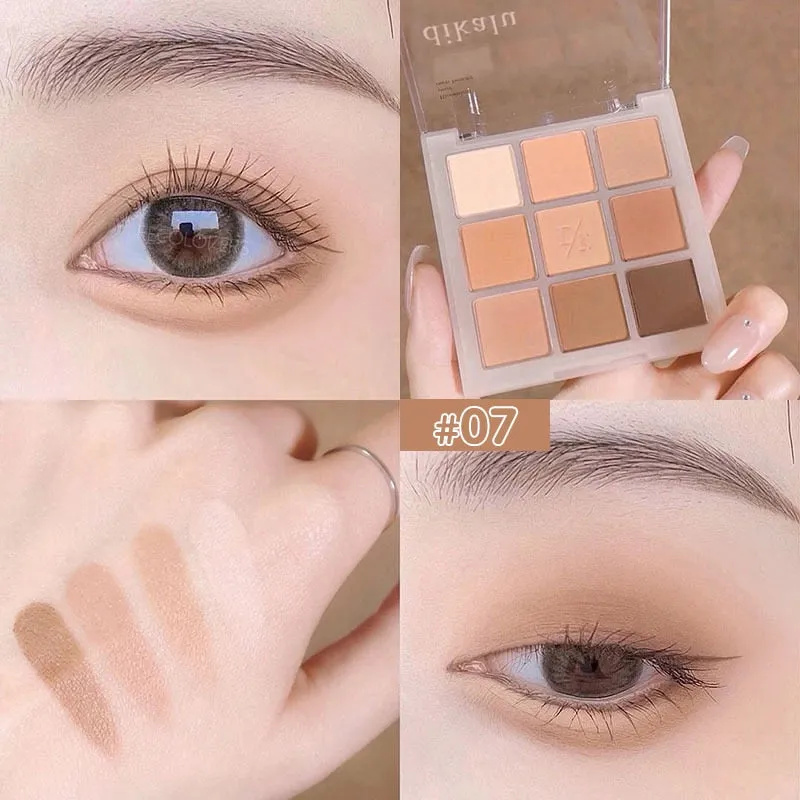 Flytonn 9 Colors Sakura Christmas Palette Shimmer Shine Eyeshadow Palette Matte Glitter Eyeshadow Palette Shiny Eye Pigments Eye Shadow