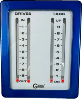 GAFFRIG PART #205 MECHANICAL INDICATOR, 2 DRIVES/2 TABS, MERCURY- CARD - WHITE DIAL