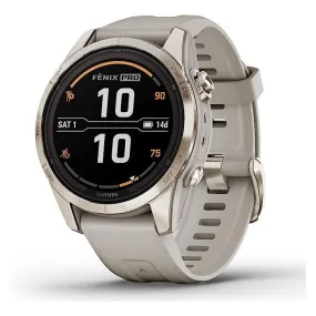 Garmin fēnix 7S Pro Sapphire Solar Built-in Flashlight Solar Charging Capability Sand Multisport GPS Smartwatch - 010-02776-14