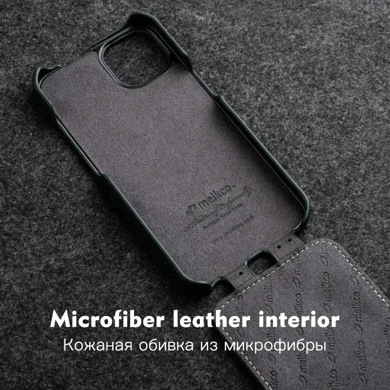 Genuine Leather Case For iPhone 16 Pro Max iPhone 15 Pro14 13 12 mini Business Luxury Real Cow Flip Phone Bag Cover