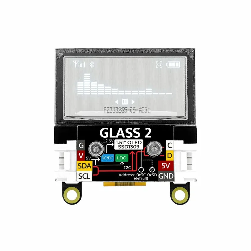 Glass 2 Unit w/ 1.51inch Transparent OLED