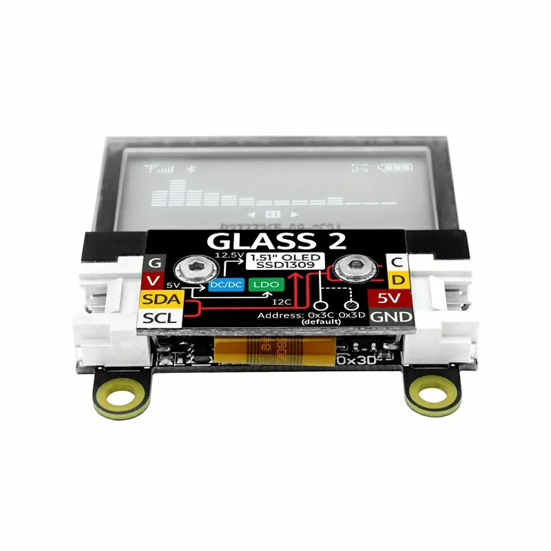 Glass 2 Unit w/ 1.51inch Transparent OLED