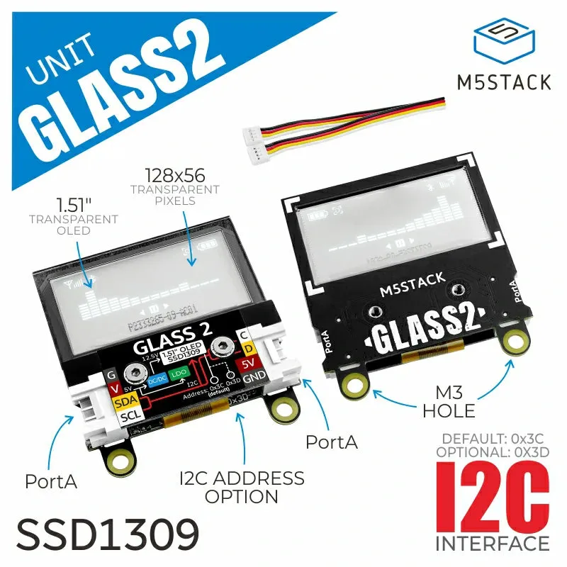 Glass 2 Unit w/ 1.51inch Transparent OLED