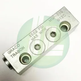 Graco 562714 Modular-Style Series Progressive Single Outlet MSP-20S Divider Valve Block Assembly