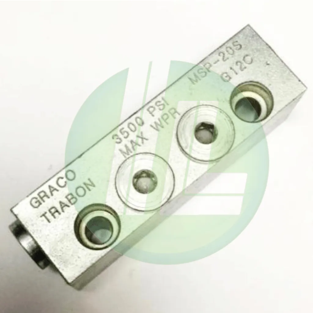 Graco 562714 Modular-Style Series Progressive Single Outlet MSP-20S Divider Valve Block Assembly