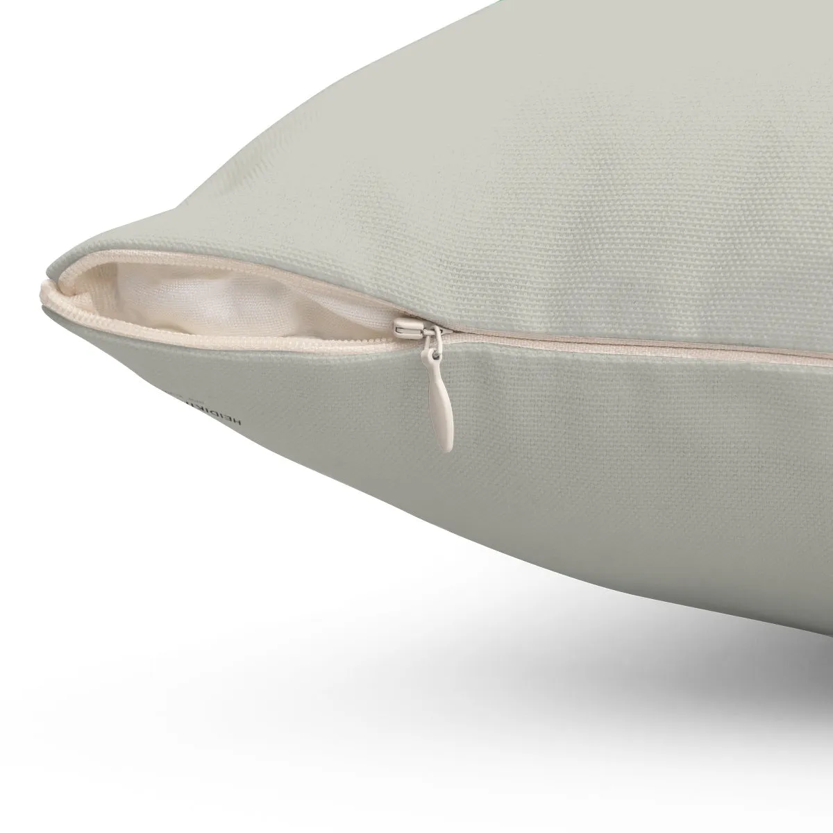 Grey Floral Pillow, Cute Light Grey Floral Rose Spun Polyester Square Pillow-Made in USA