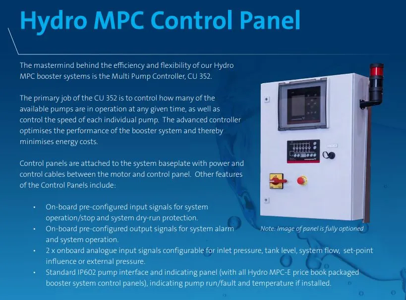 Grundfos Hydro MPC-E Dual CRIE 3 Automatic Variable Speed Pressure Boosting Pump Package (Max 180LPM)