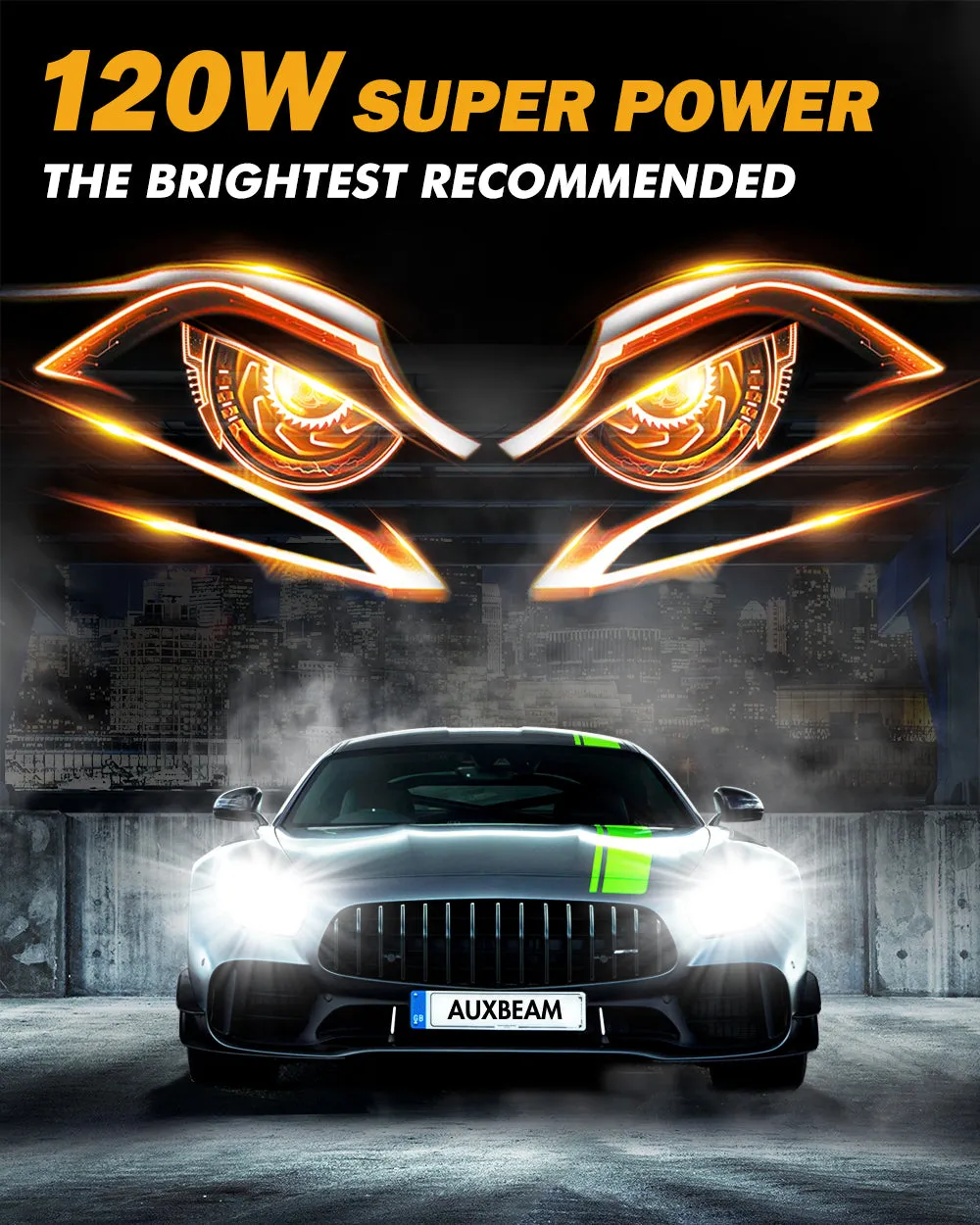 H1 LED Headlight Bulbs 120W 25000LM GX Series Brightest 6500K Cool White | 2 Bulbs