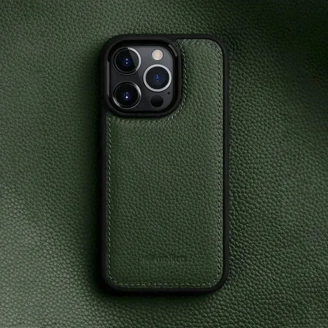 High-quality Genuine Leather Mobile Phone Case Suitable for IPhone 16 IPhone 14 Series Natural Cowhide Mobile Phone Case