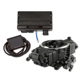 Holley EFI Terminator X Stealth Throttle Body Fuel Injection - Square Bore - Black - GM LS-Series