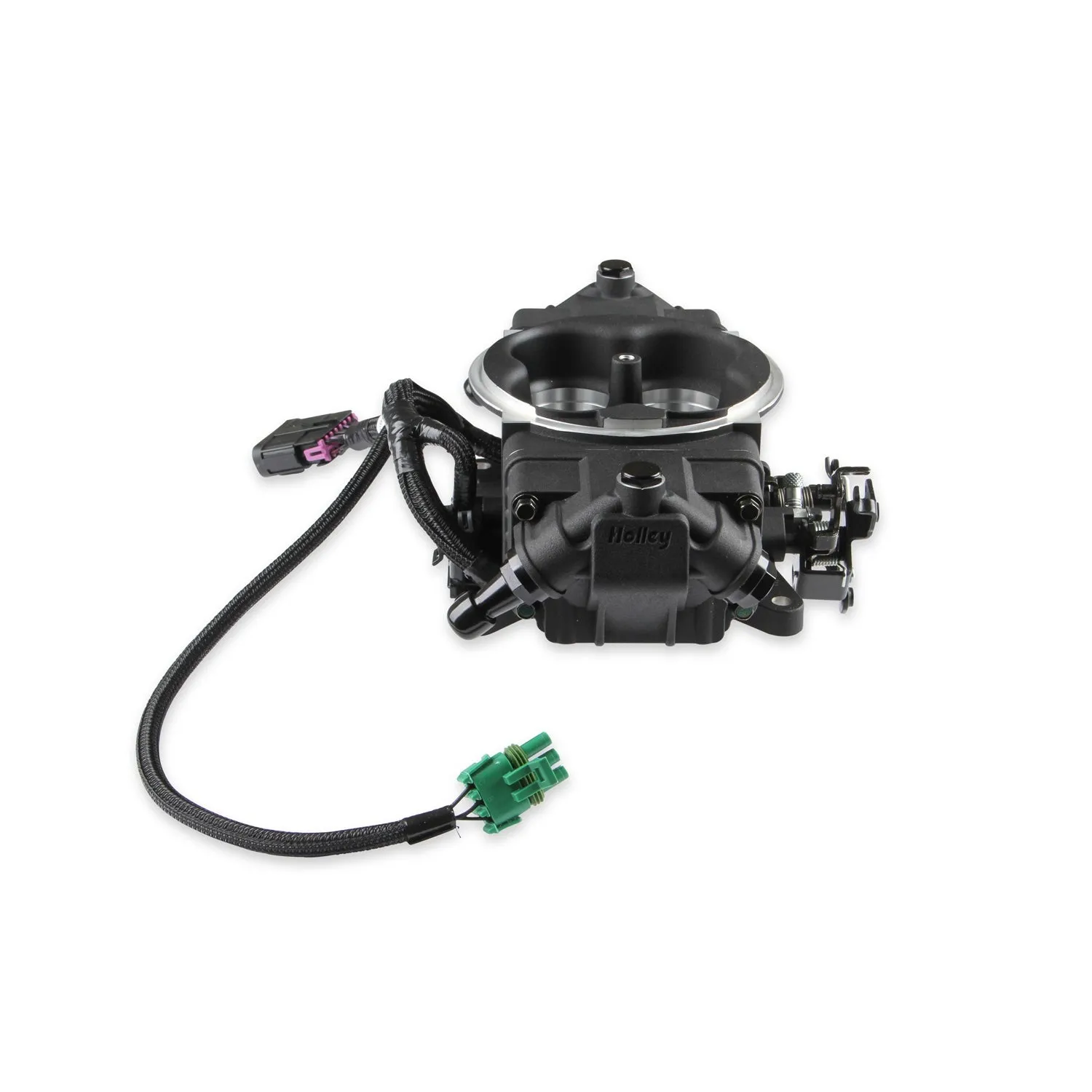 Holley EFI Terminator X Stealth Throttle Body Fuel Injection - Square Bore - Black - GM LS-Series