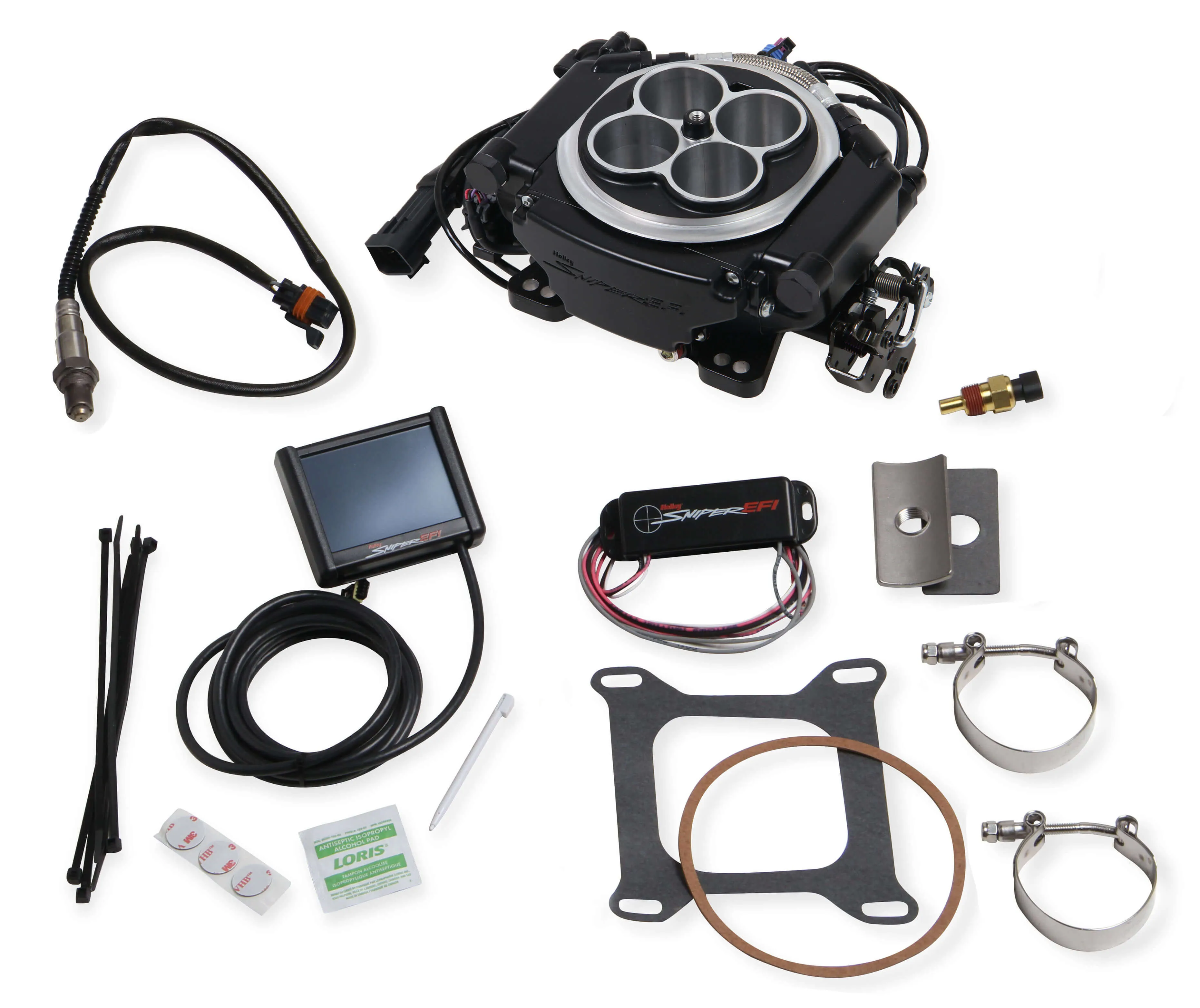 HOLLEY SNIPER EFI 4 Barrel Fuel Injection Conversion RETURNLESS MASTER KIT - BLACK CERAMIC