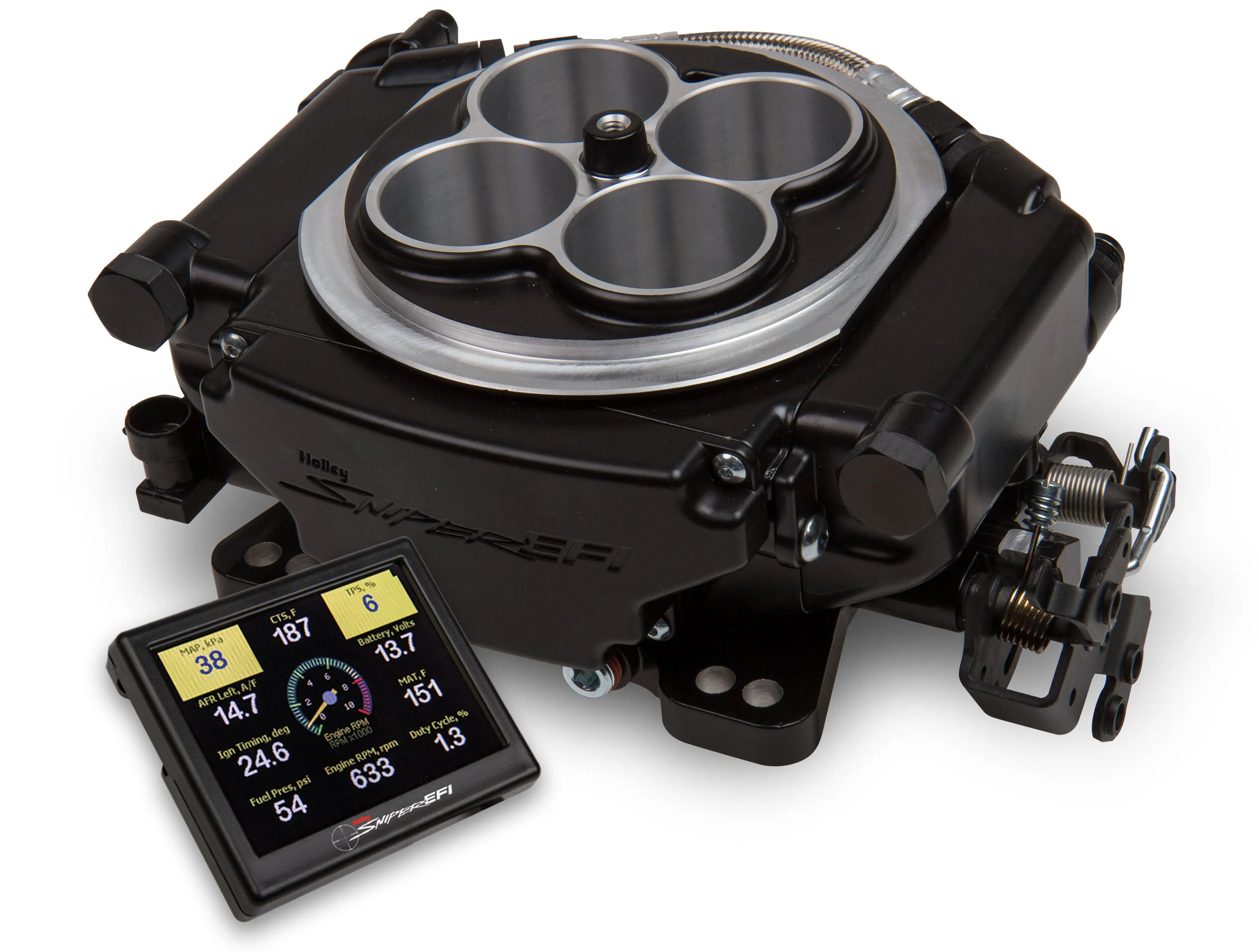 HOLLEY SNIPER EFI 4 Barrel Fuel Injection Conversion RETURNLESS MASTER KIT - BLACK CERAMIC