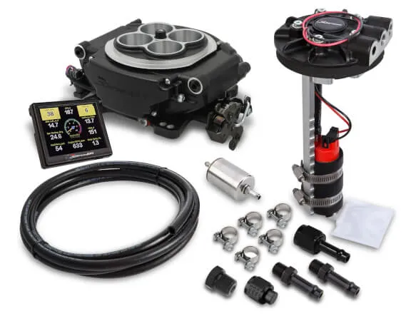 HOLLEY SNIPER EFI 4 Barrel Fuel Injection Conversion RETURNLESS MASTER KIT - BLACK CERAMIC