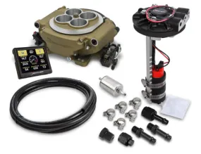 HOLLEY SNIPER EFI 4 Barrel Fuel Injection Conversion RETURNLESS MASTER KIT - CLASSIC GOLD FINISH