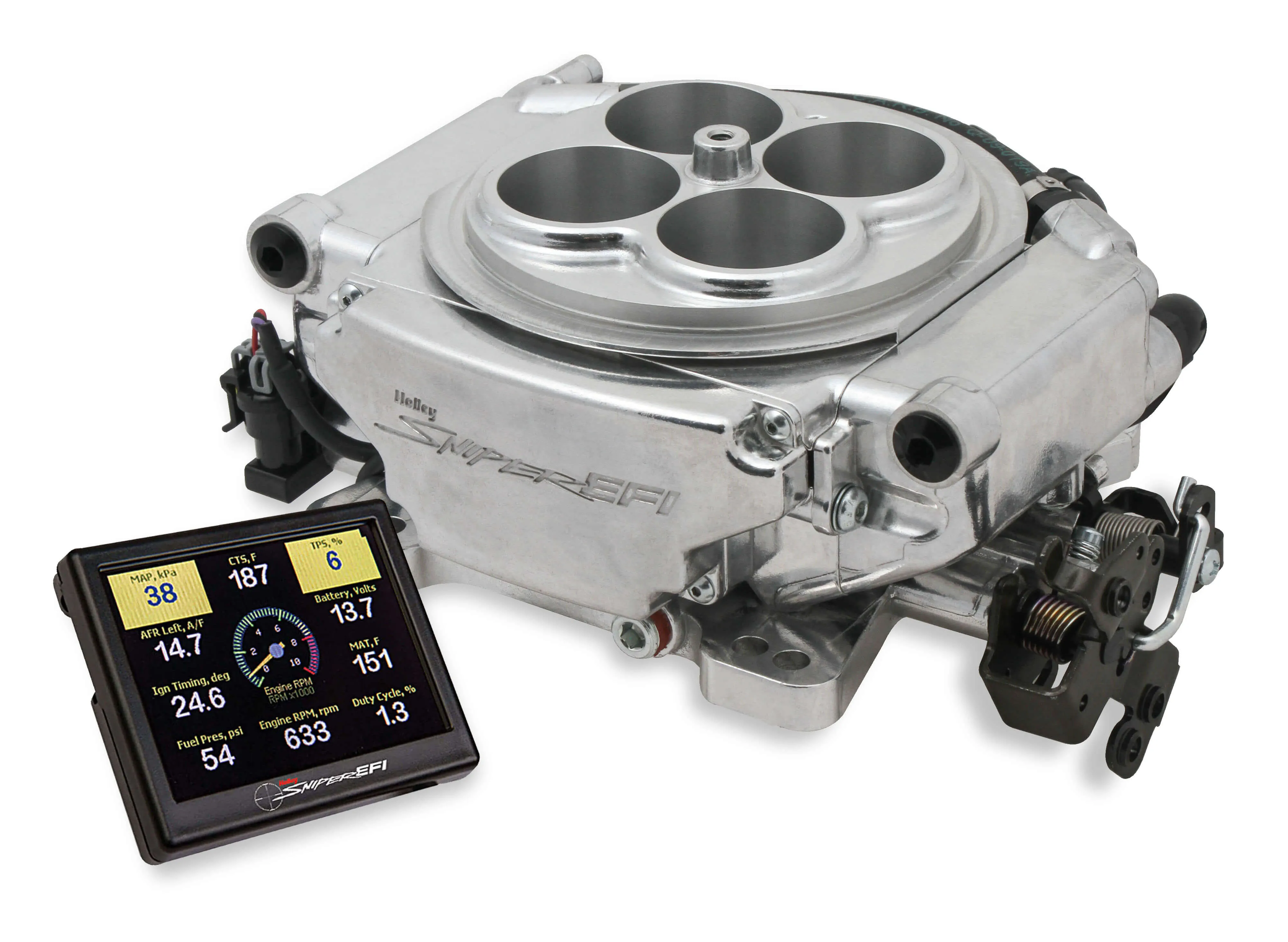 HOLLEY SNIPER EFI 4 Barrel Fuel Injection Conversion RETURNLESS MASTER KIT - SHINY FINISH