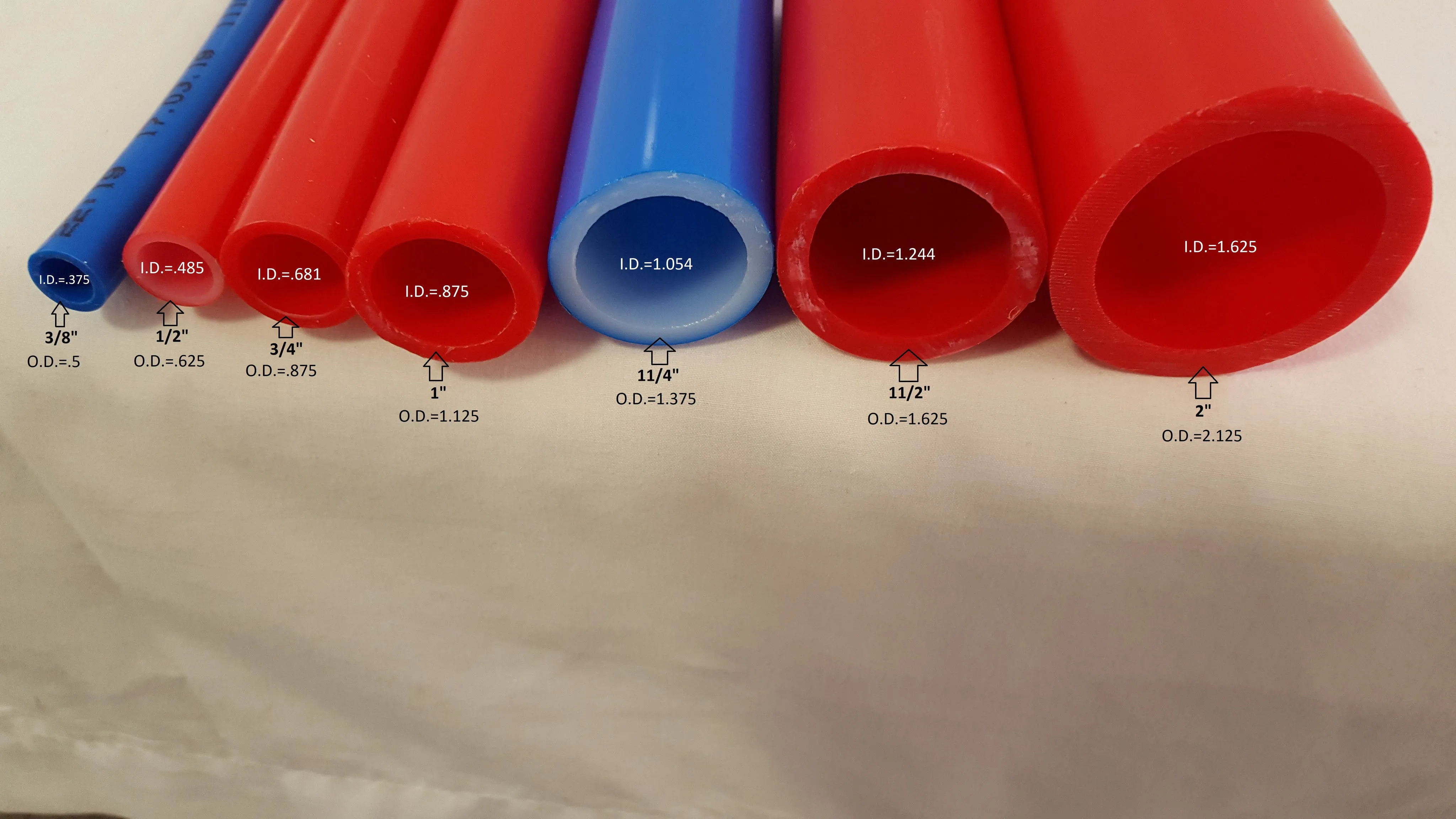 Insualted Pipe 3 Wrap, (3) 3/4' Non Oxygen Barrier - No Tile