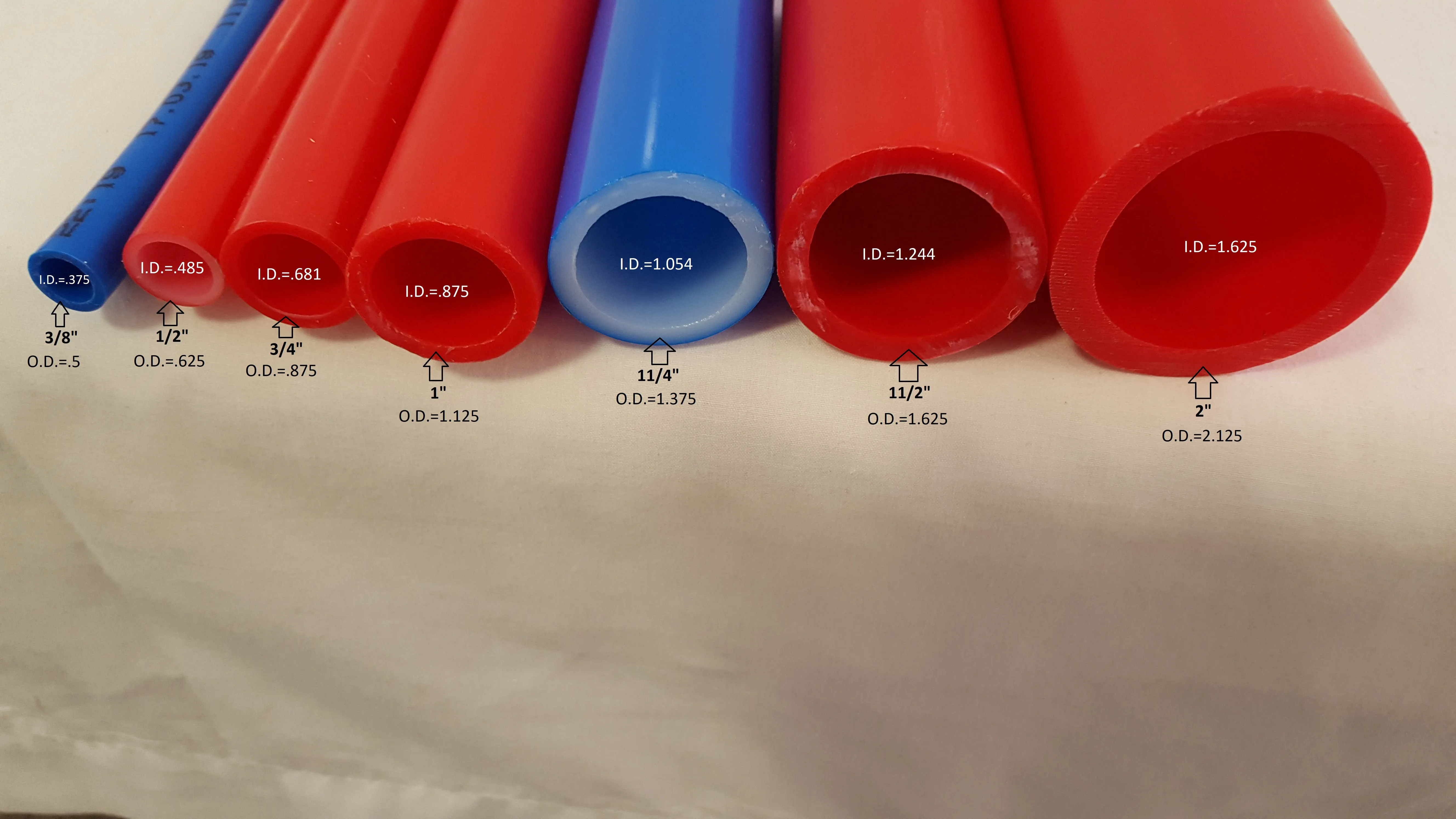 Insulated Pipe 5 Wrap, (3) 1" Oxygen Barrier lines