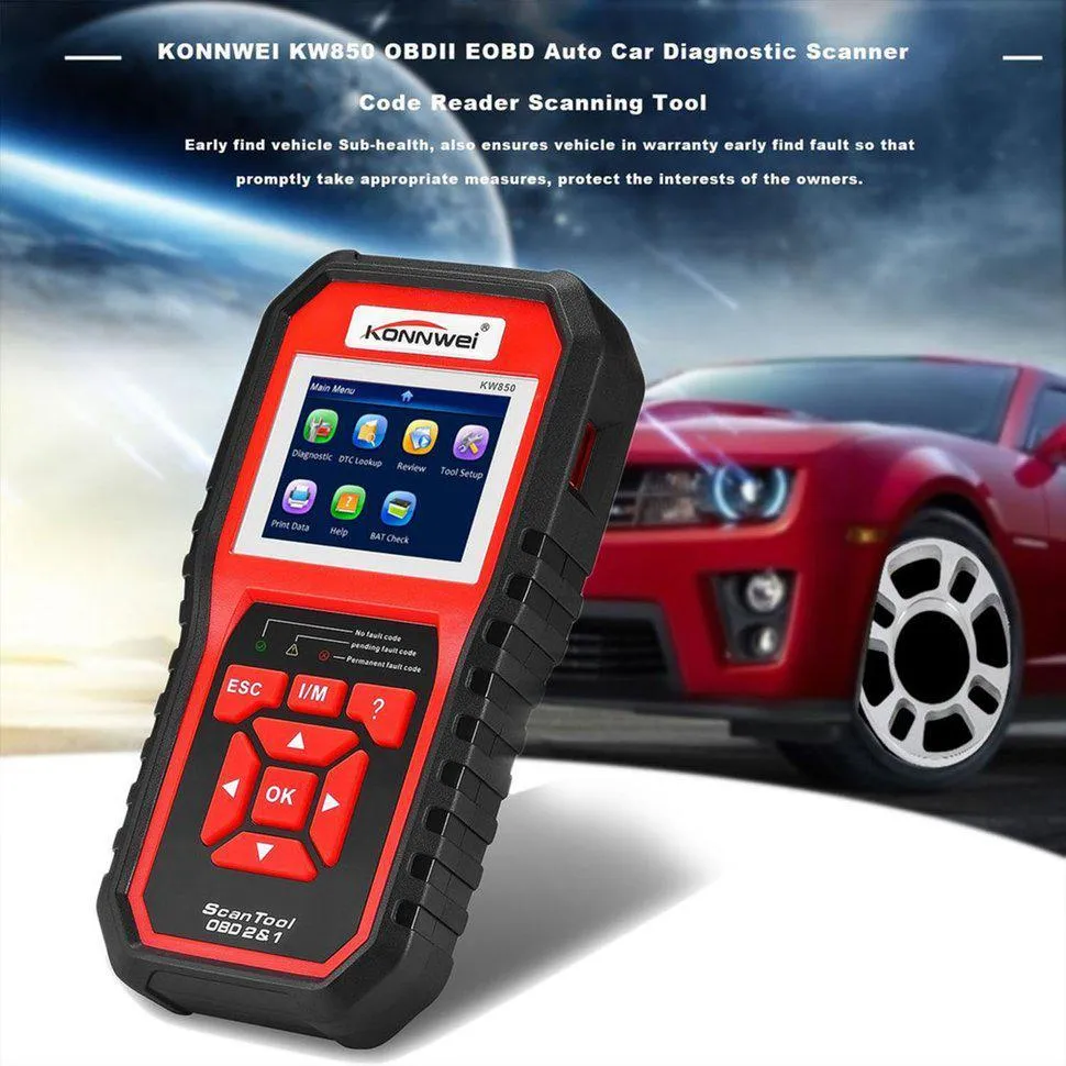 Kw850 Konnwei Professional OBD2 Scanner Auto Code Reader Car Diagnostic Tools (Original)