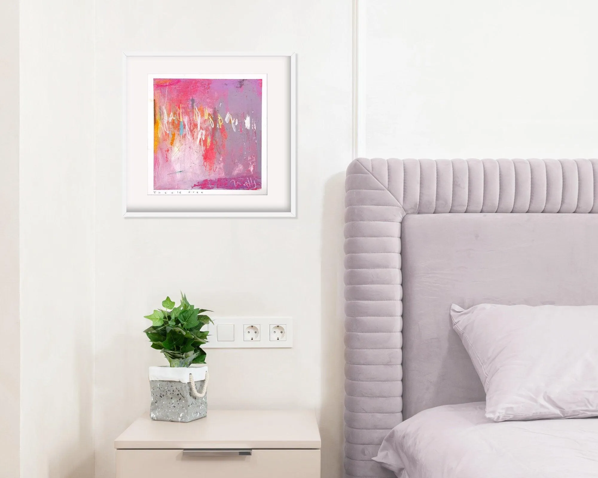 La Fiesta small original painting, cardboard painting 10x10 living room wall art decoration ideas