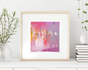 La Fiesta small original painting, cardboard painting 10x10 living room wall art decoration ideas
