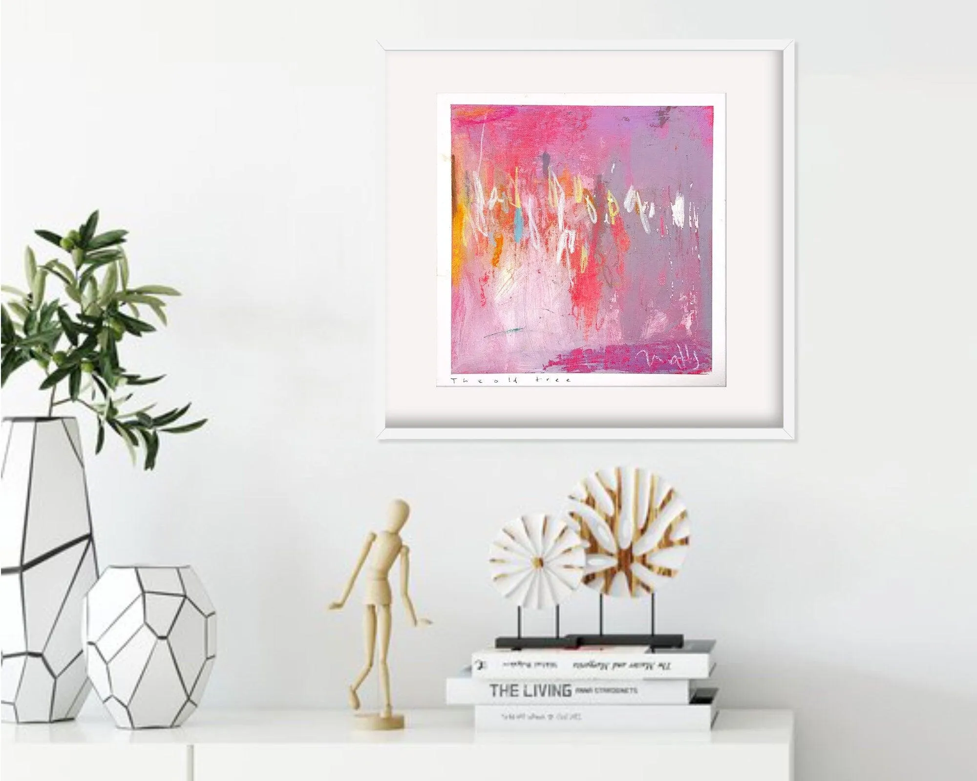 La Fiesta small original painting, cardboard painting 10x10 living room wall art decoration ideas
