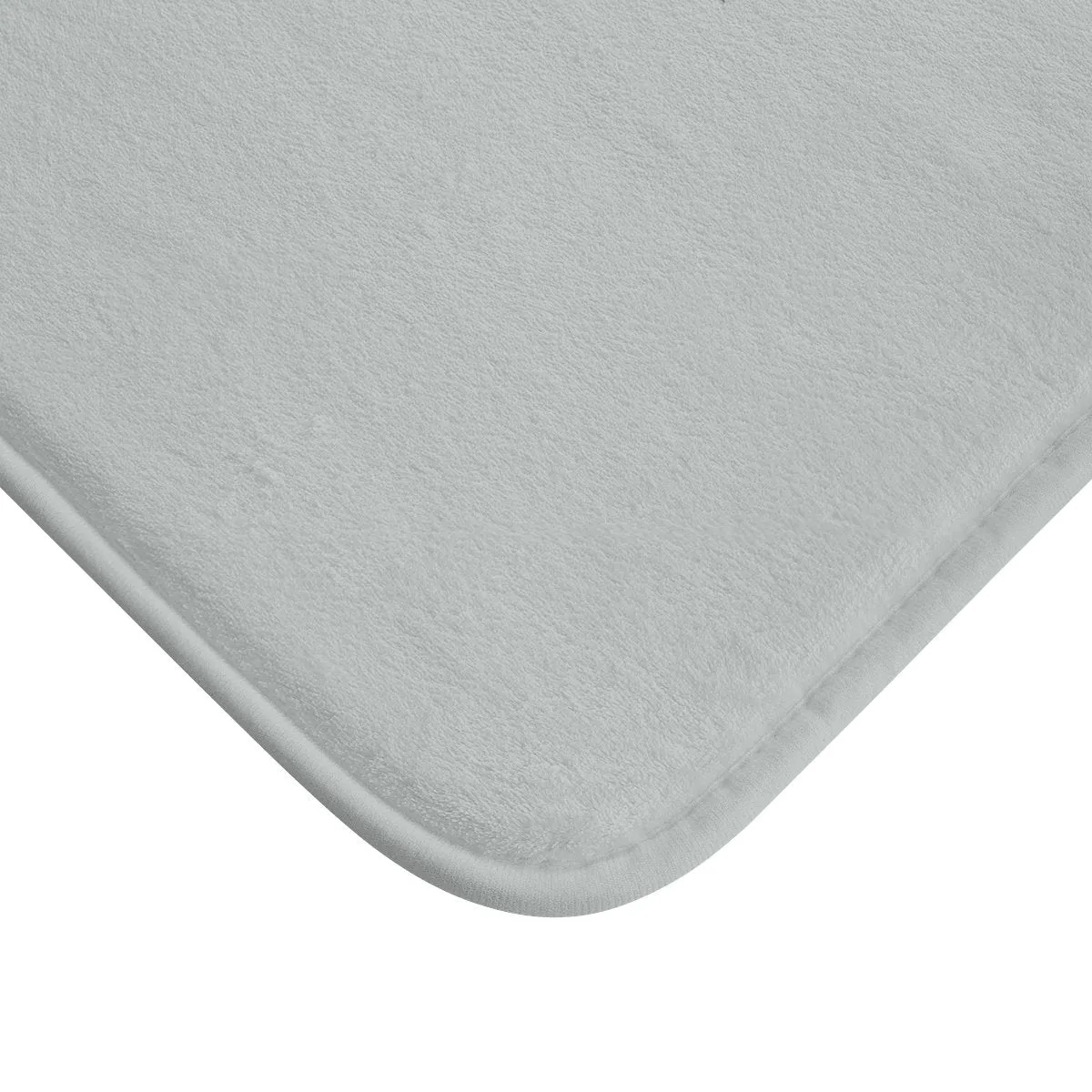 Light Gray Bath Mat, "Time Is An Illusion", Inspirational Quote Microfiber Bath Mat- Printed in USA