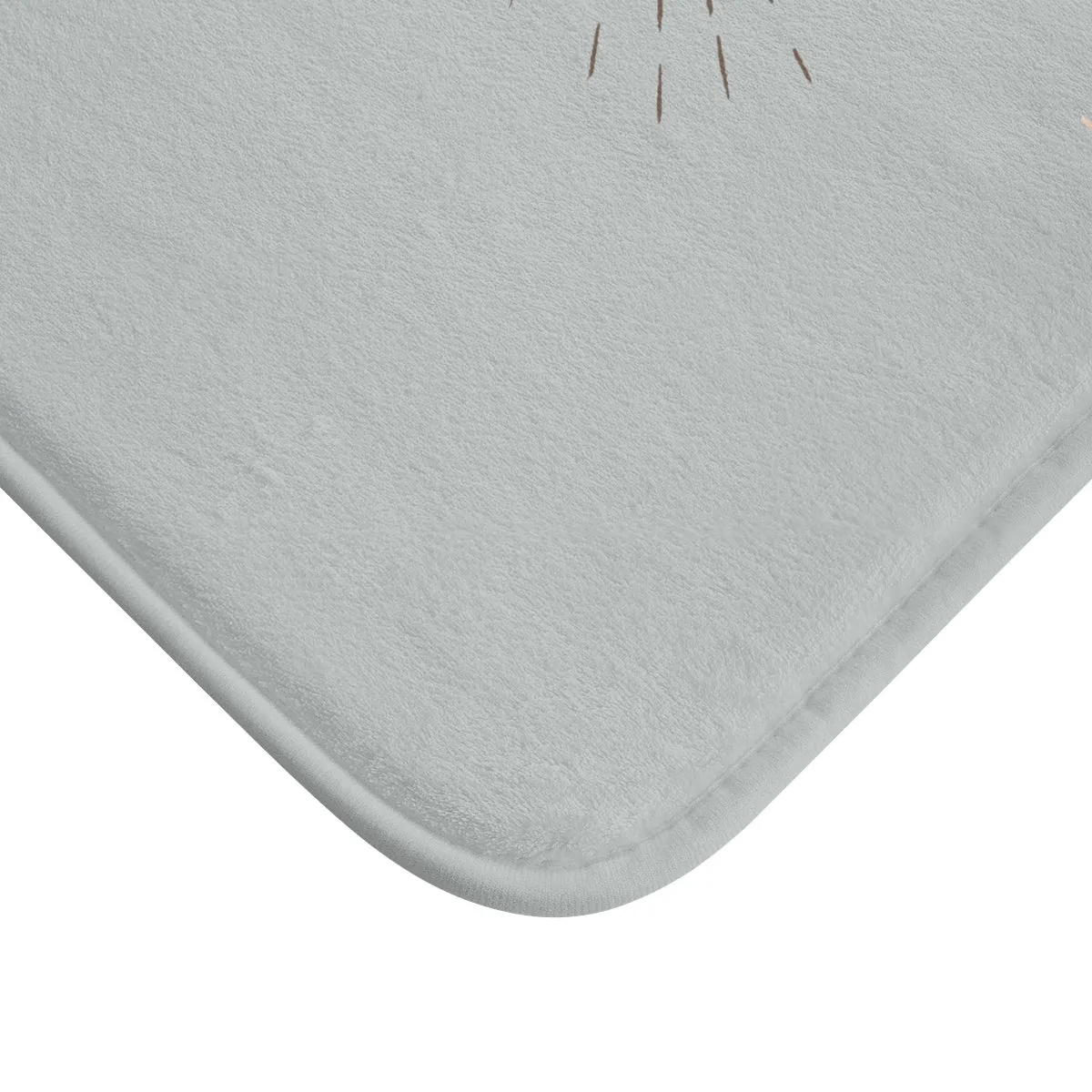 Light Gray Bath Mat, "Time Is An Illusion", Inspirational Quote Microfiber Bath Mat- Printed in USA