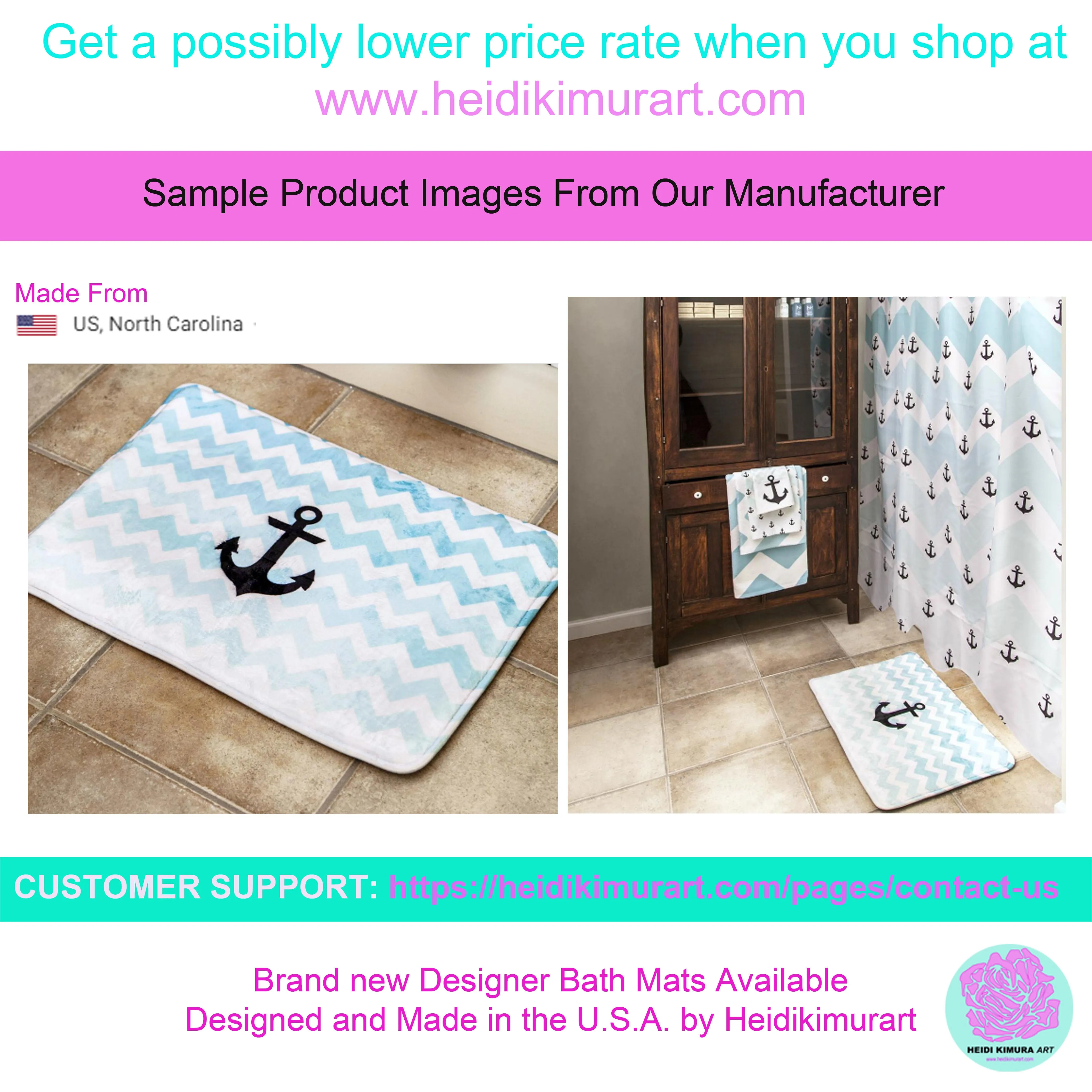 Light Gray Bath Mat, "Time Is An Illusion", Inspirational Quote Microfiber Bath Mat- Printed in USA