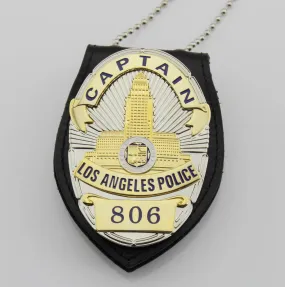 Los Angeles Police Department  LAPD Badge Replic- police officer/captain /sergeant  /detective / with suitable holder and chain