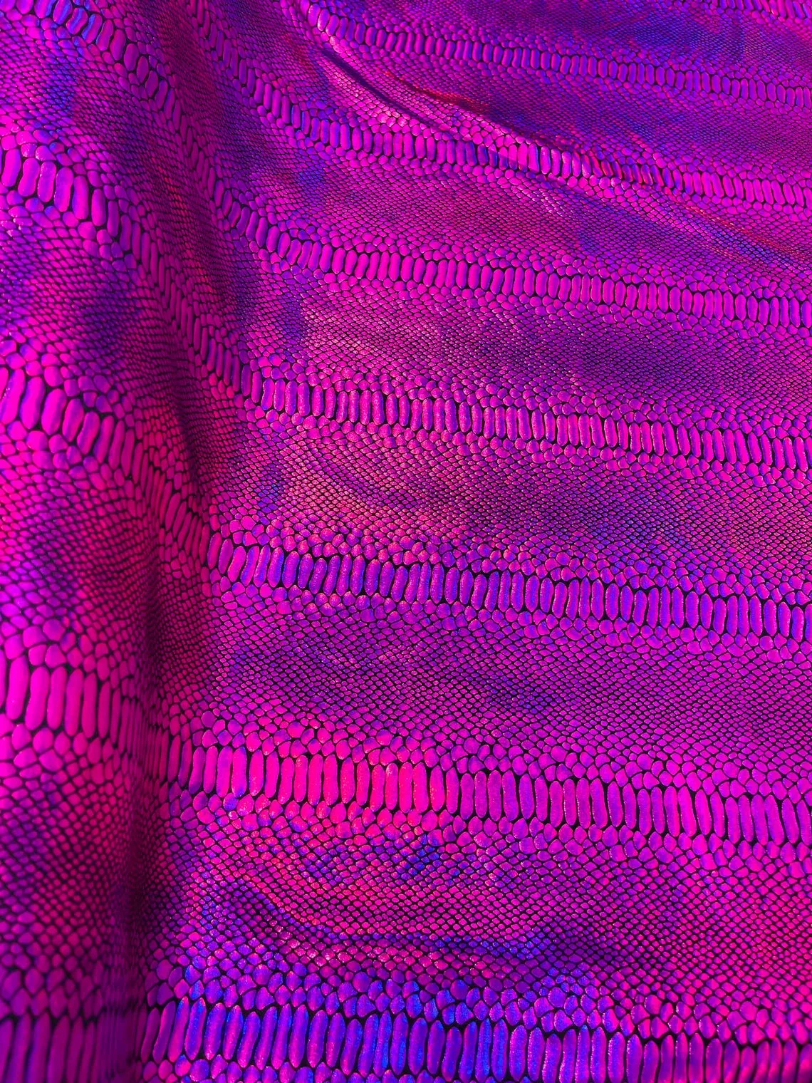 Metallic Snake Animal Print Fabrics - Lycra Spandex Fabric Sold By The Yard (Pick a Color)