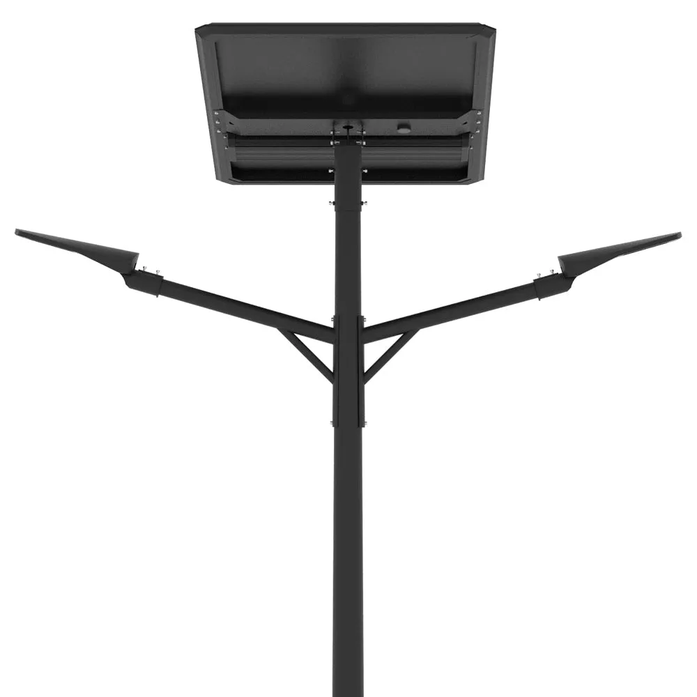 NATRON | Solar LED Street Light | 2X50 Watt | 2x9800 Lumens | 3000K-6000K | Parking Lot Light | Solar All in One Pro Street Light | 5 Years Warranty