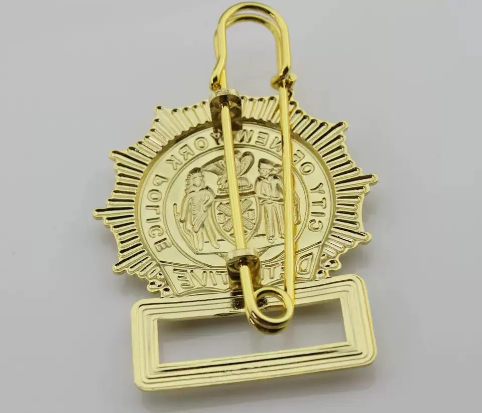 new 5 digit badge number New York department N.Y.P.D detective Replica metal shieldbadge