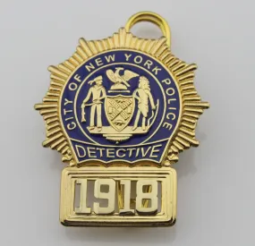 New York department NYPD detective Replica metal insignia badges